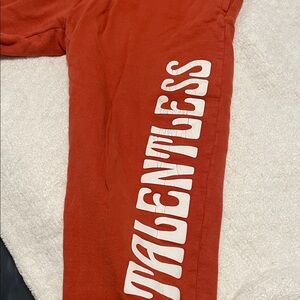 TALENTLESS Bold Red Orange Joggers